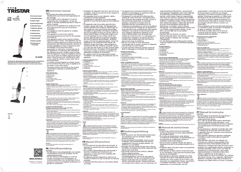 Image de la première page du manuel de l'appareil SZ-1925PR