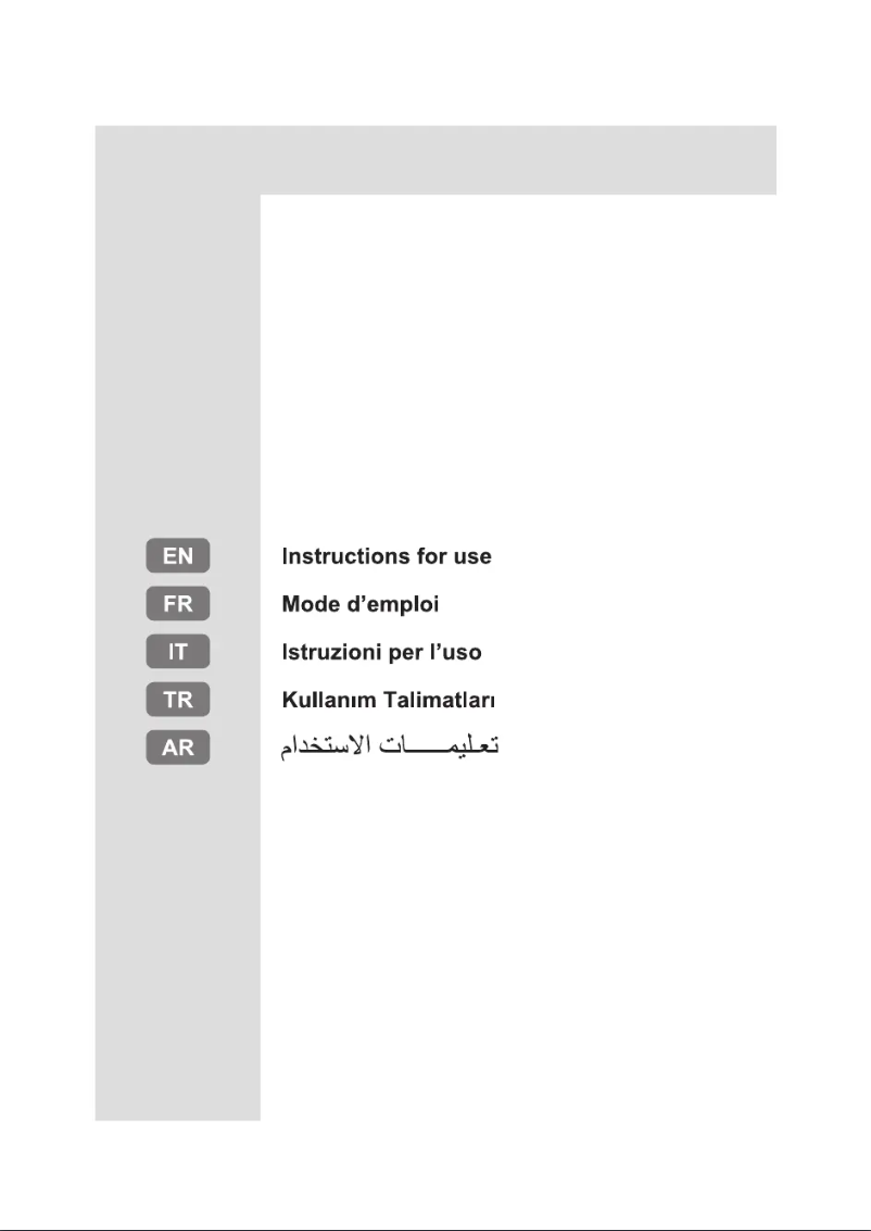 Image de la première page du manuel de l'appareil H8TIH 182 O3 X