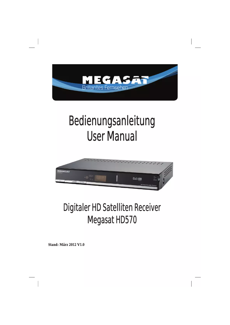 Image de la première page du manuel de l'appareil HD570