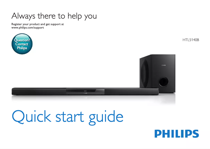 Page 1 de la notice Manuel utilisateur Philips HTL5140B