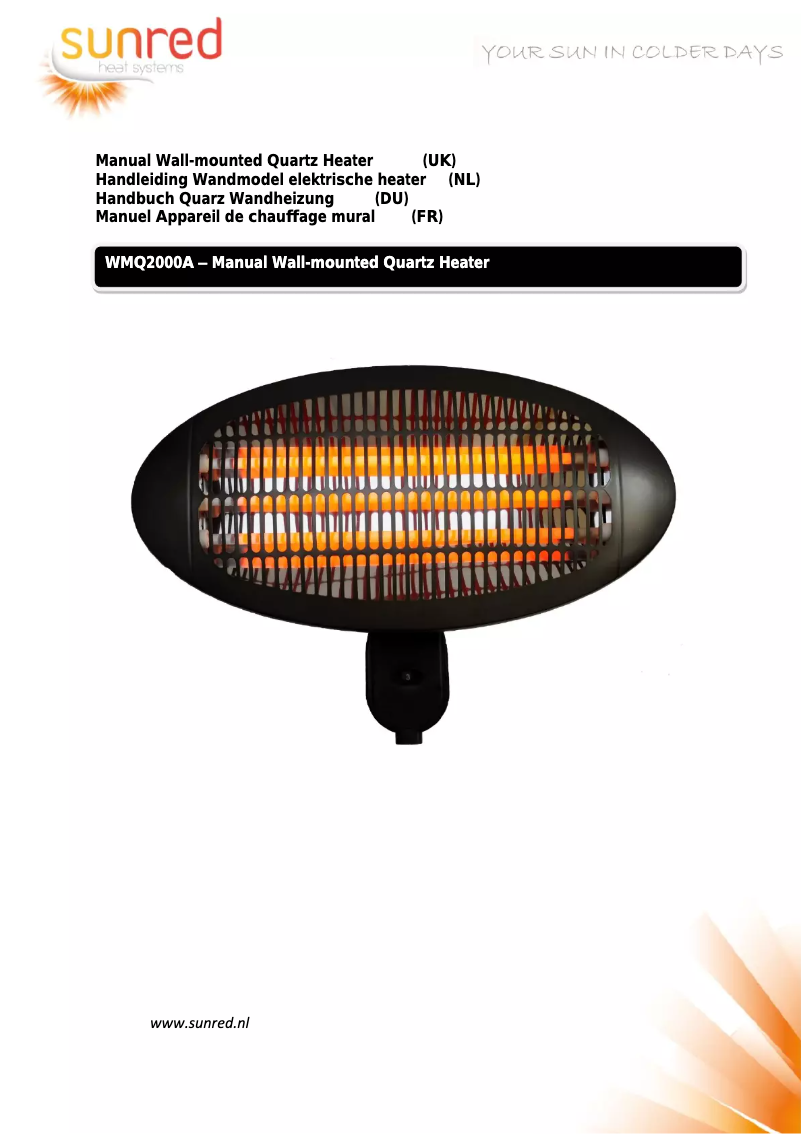 Page 1 de la notice Manuel utilisateur SunRed SMQ2000A