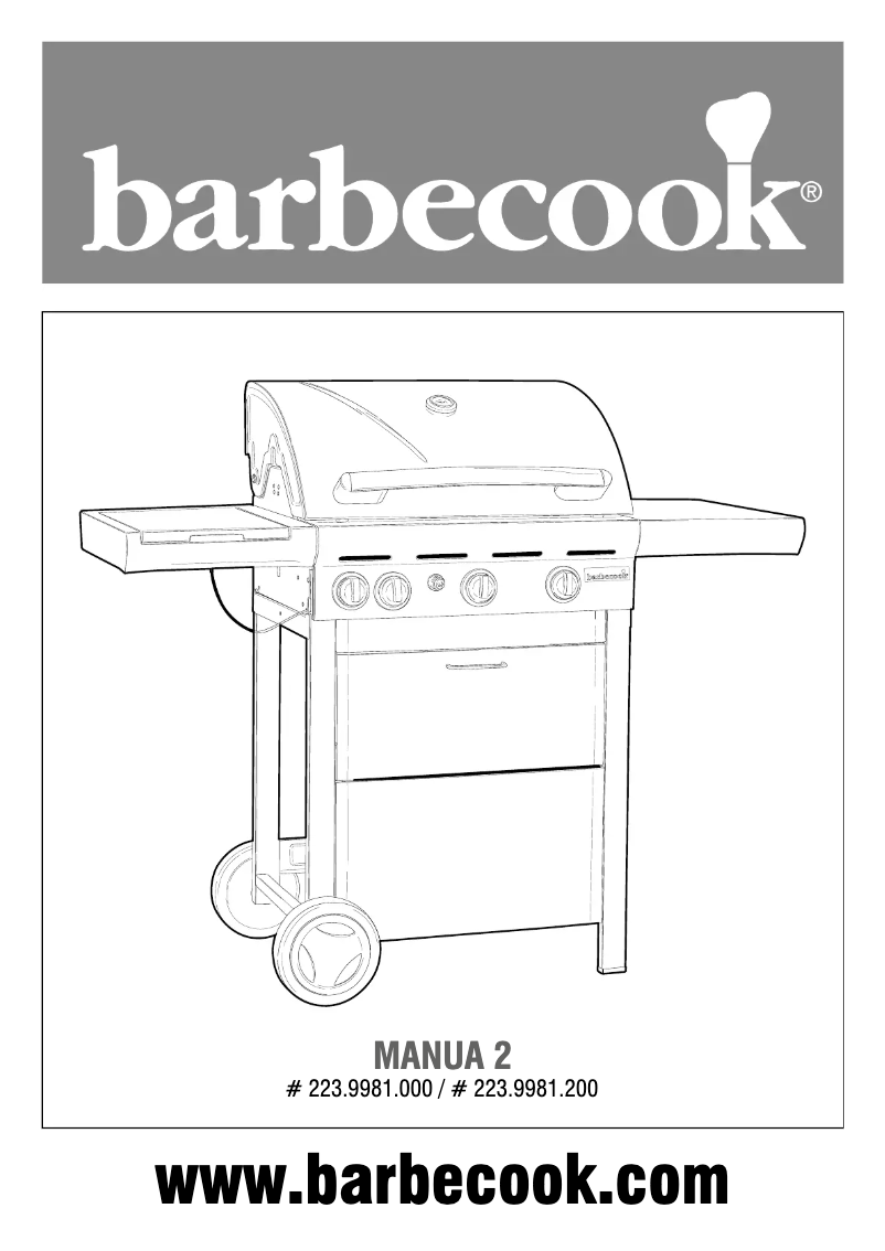 Página 1 del manual Manual de usuario Barbecook Manua 2