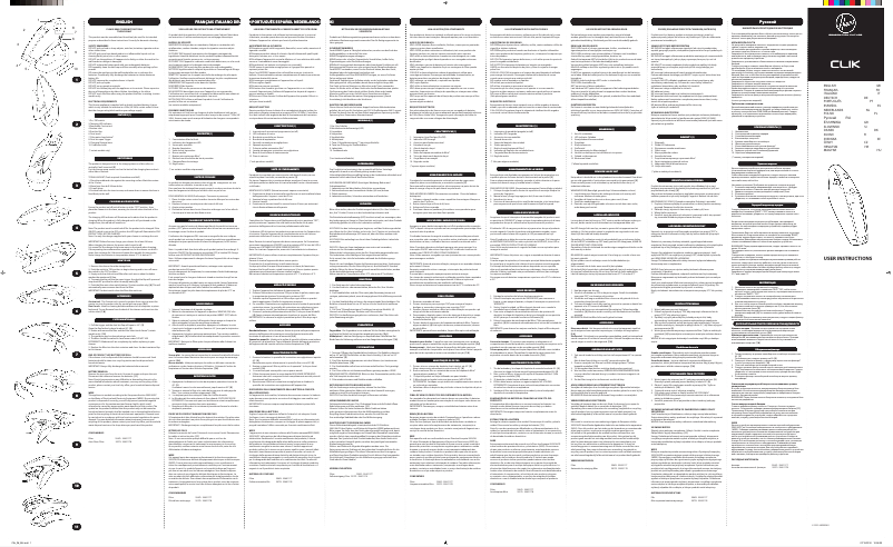 Page n°1 - Manuel utilisateur Hoover Clik SC 84 DWB4