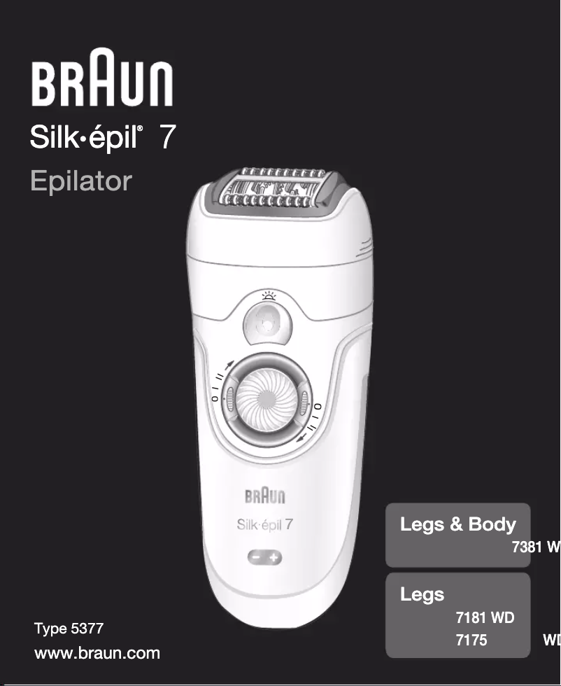 Image de la première page du manuel de l'appareil Silk-épil 7 7181 WD