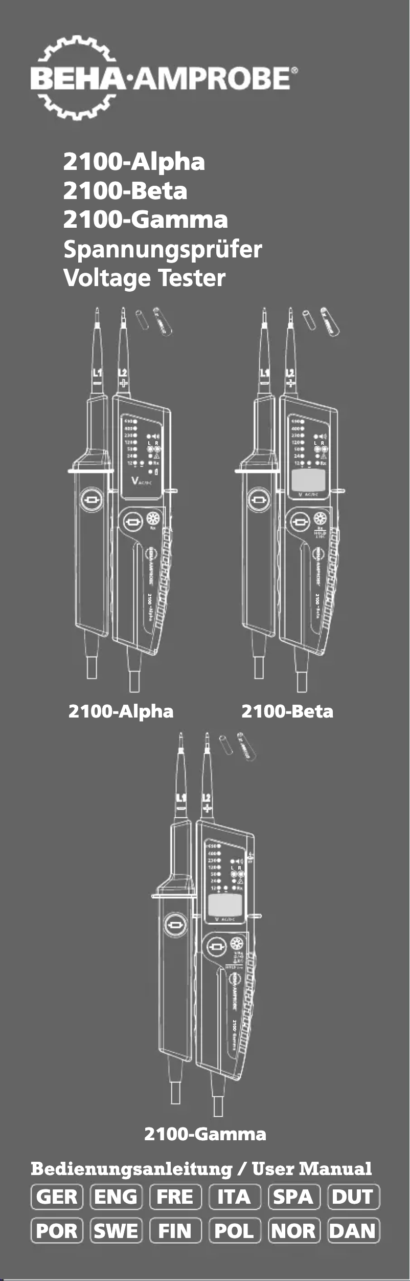 Page n°1 - Manuel utilisateur Beha-Amprobe AMP-25