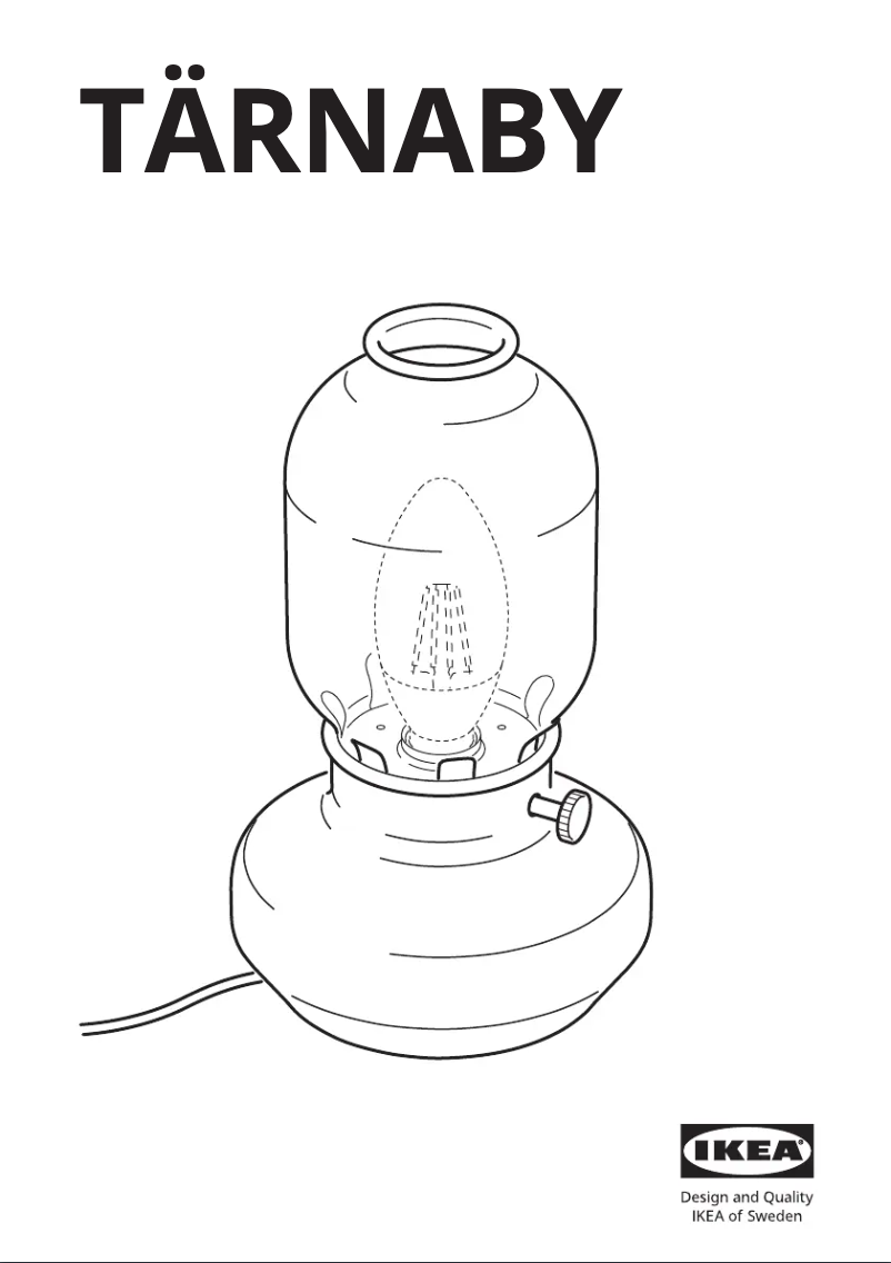 Imagen de la primera página del manual del dispositivo TÄRNABY 005.776.95
