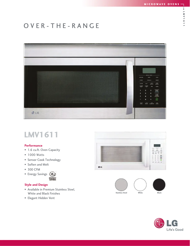 Image de la première page du manuel de l'appareil LMV1611ST