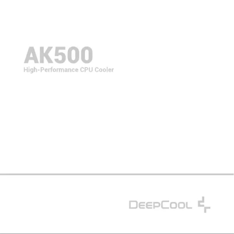 Page 1 de la notice Manuel utilisateur DeepCool AK500