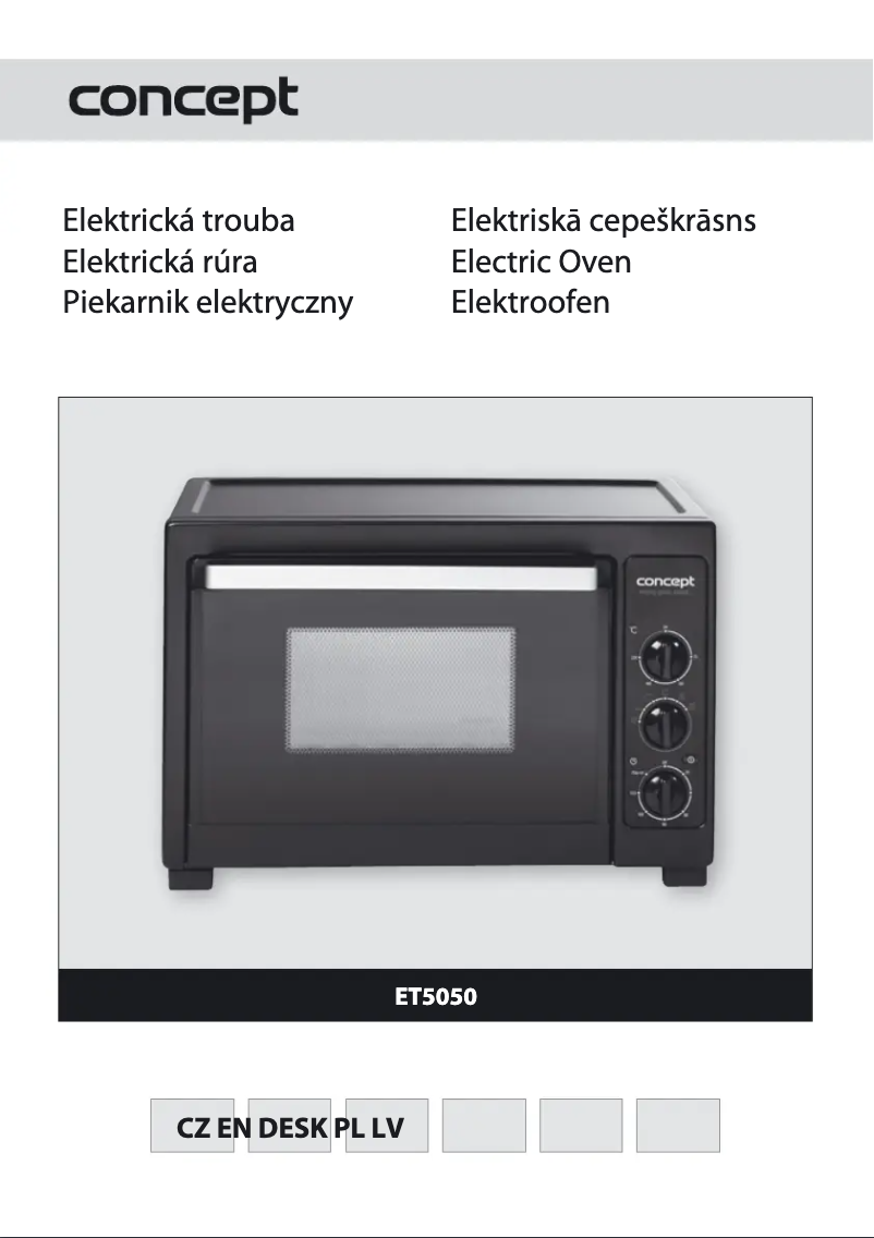 Page 1 de la notice Manuel utilisateur Concept ET-5050