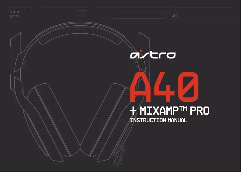 Page n°1 - Manuel utilisateur Astro A40