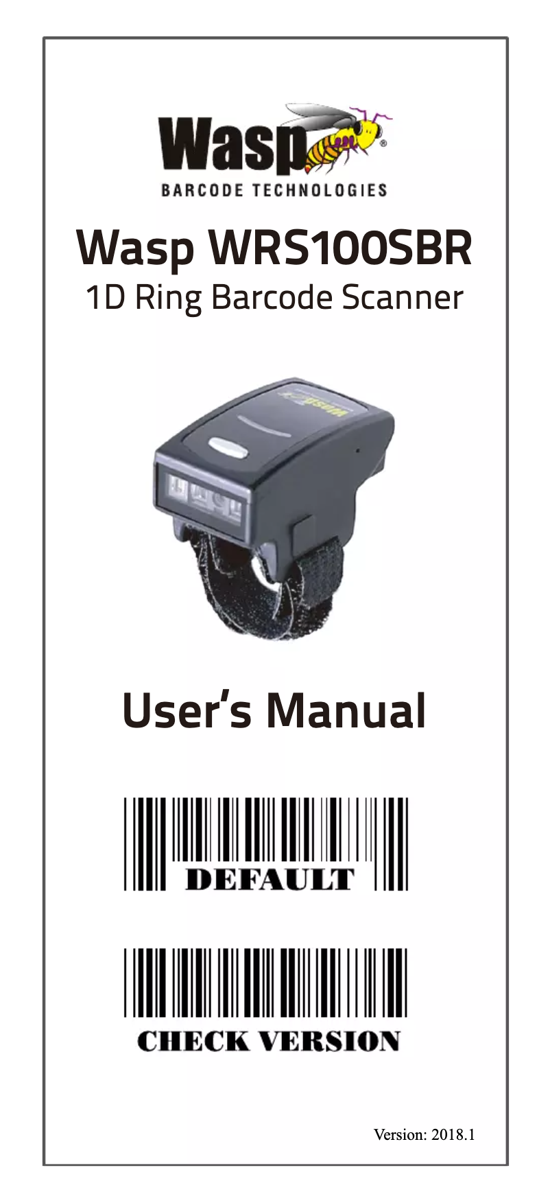 Page 1 de la notice Manuel utilisateur Wasp WRS100SBR