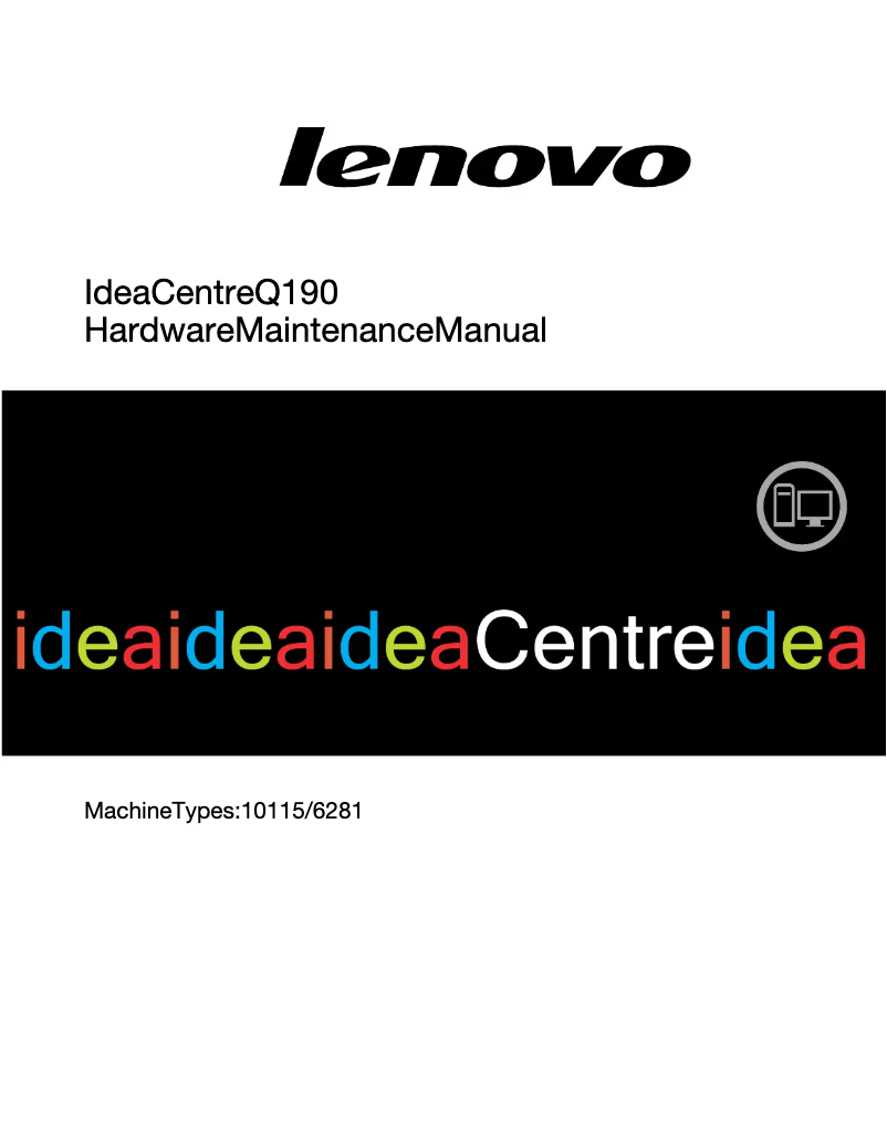 Page 1 de la notice Manuel utilisateur Lenovo IdeaCentre Q190