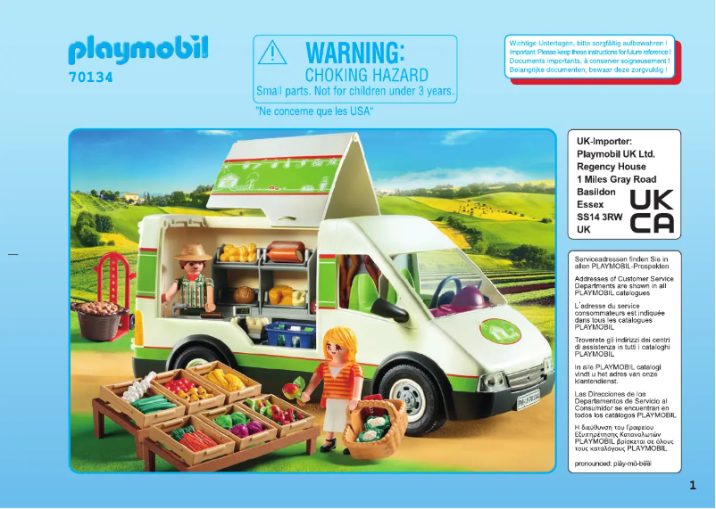 Page n°1 - Manuel utilisateur Playmobil 70134