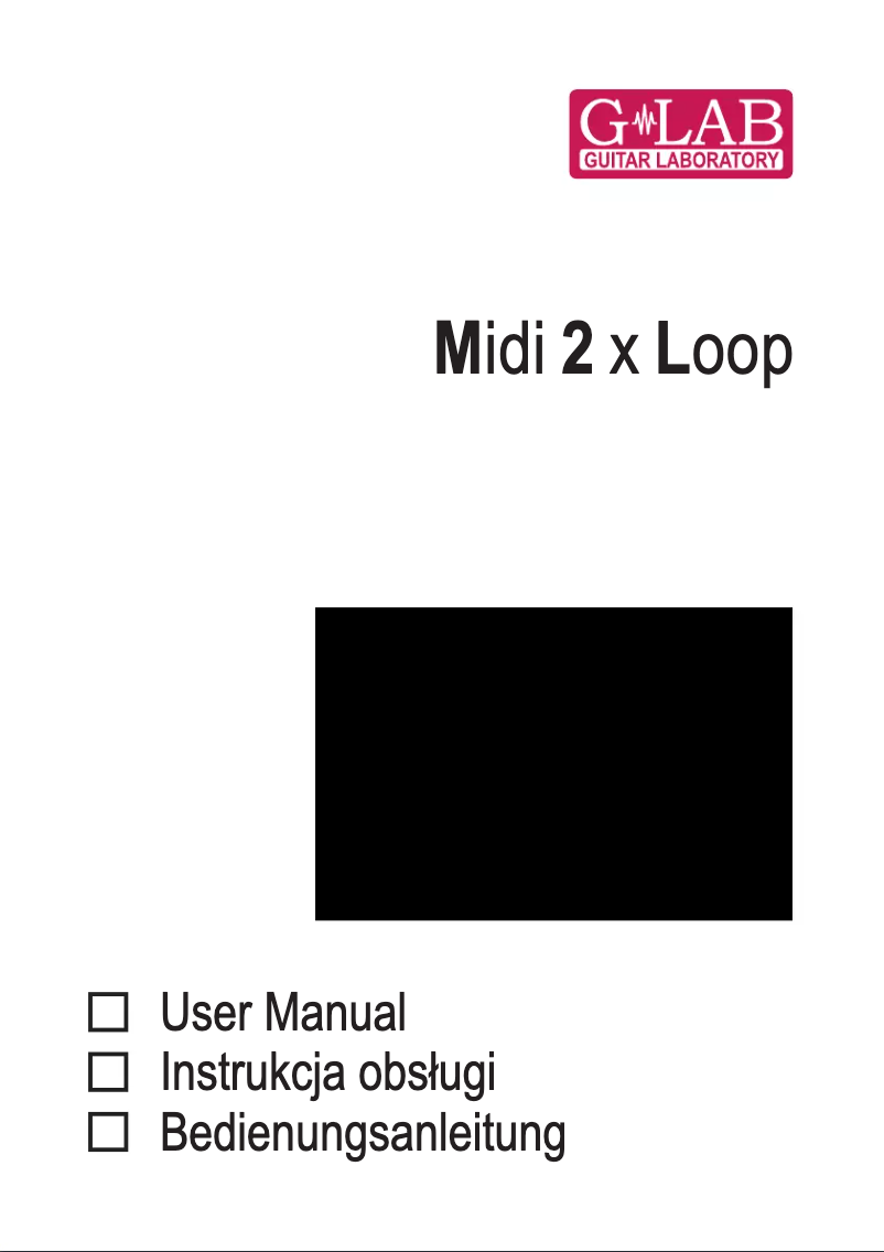 Page 1 de la notice Manuel utilisateur G-LAB MIDI 2x Looper