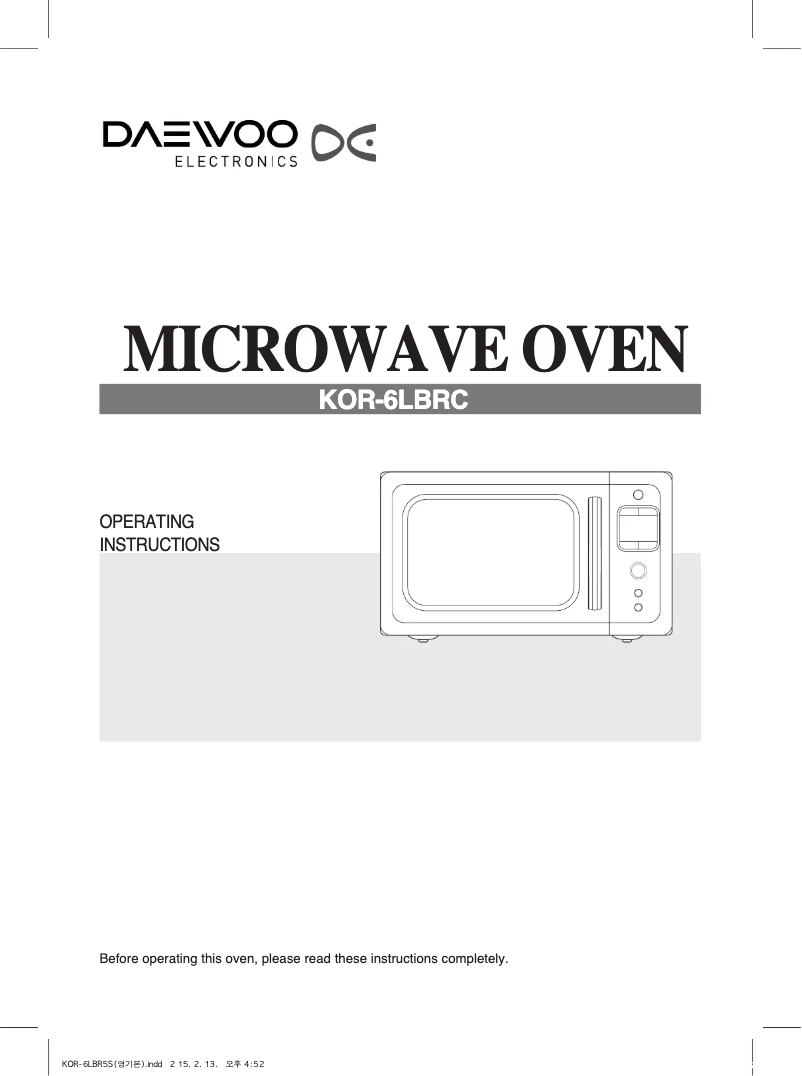 Página 1 del manual Manual de usuario Daewoo KOR-6LBRC