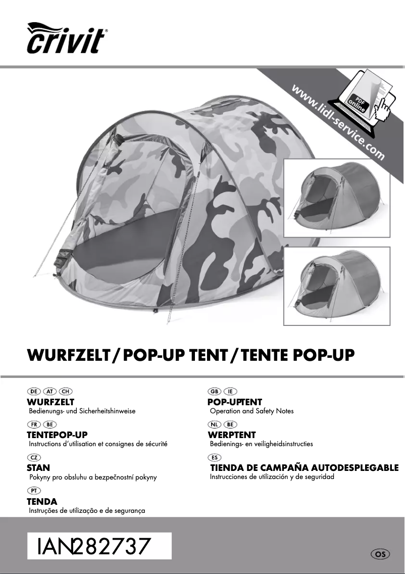 Page n°1 - Manuel utilisateur Crivit IAN 282737