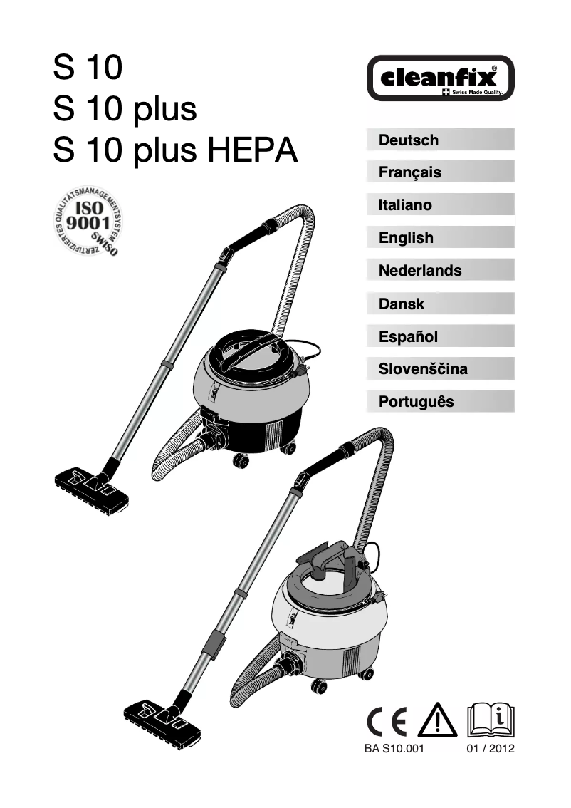 Page 1 de la notice Manuel utilisateur Cleanfix S 10