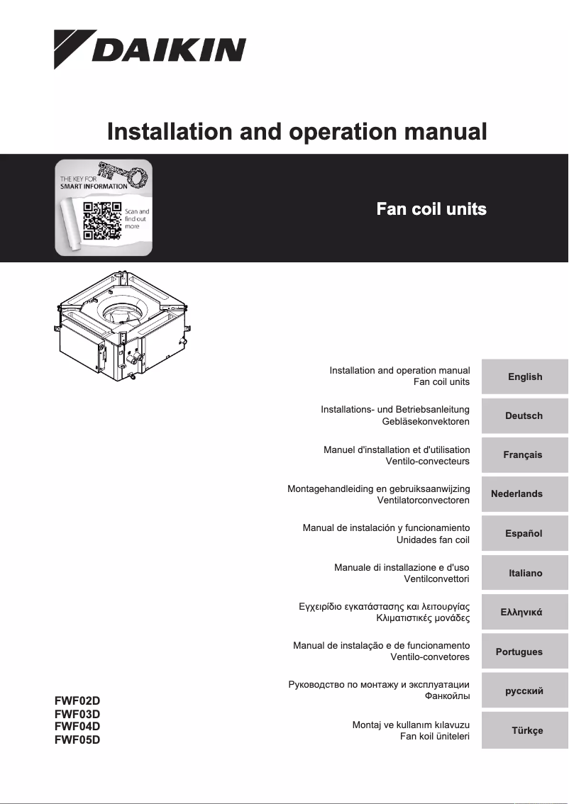 Page 1 de la notice Manuel utilisateur Daikin FWF05DATN5V3