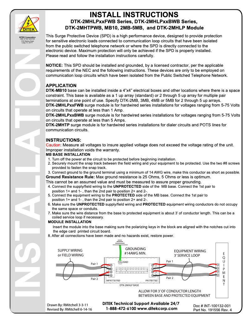 Page n°1 - Manuel utilisateur Ditek DTK-MB10