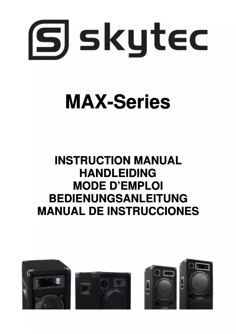 Page n°1 - Manuel utilisateur MAX MAX8P