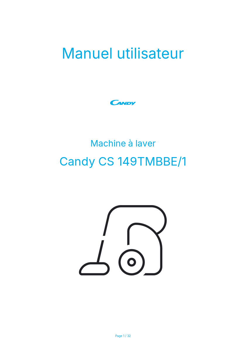 Image de la première page du manuel de l'appareil CS 149TMBBE/1