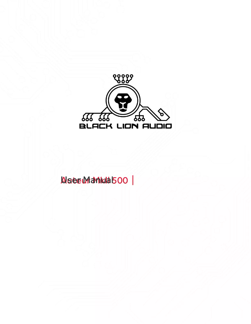 Image de la première page du manuel de l'appareil Auteur MKII 500