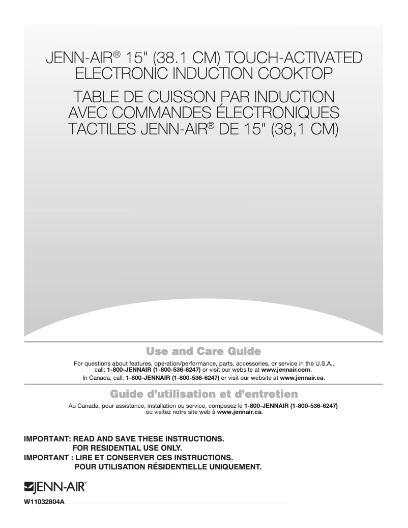 Page 1 de la notice Manuel utilisateur JennAir JIE4115GS