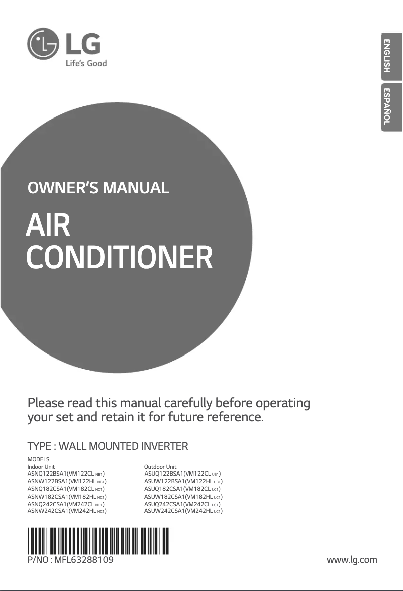 Página 1 del manual Manual de usuario LG VM122HL