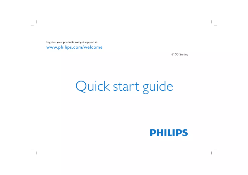 Page n°1 - Guide de démarrage rapide Philips 43PFT6110