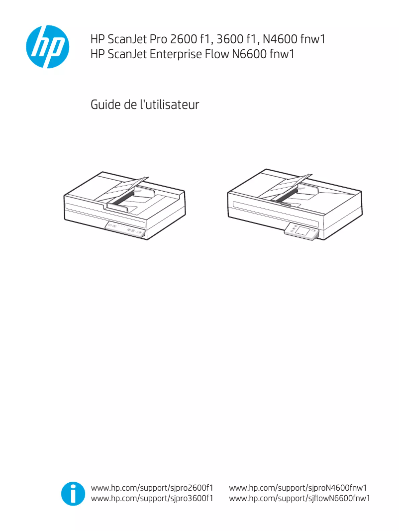 Page 1 de la notice Manuel utilisateur HP Scanjet Enterprise Flow N6600 fnw1