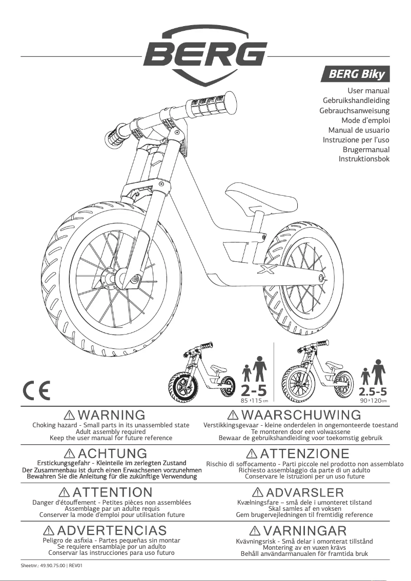 Page 1 de la notice Manuel utilisateur Berg Biky