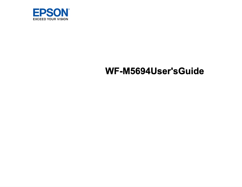 Page 1 de la notice Manuel utilisateur Epson WorkForce Pro WF-M5694
