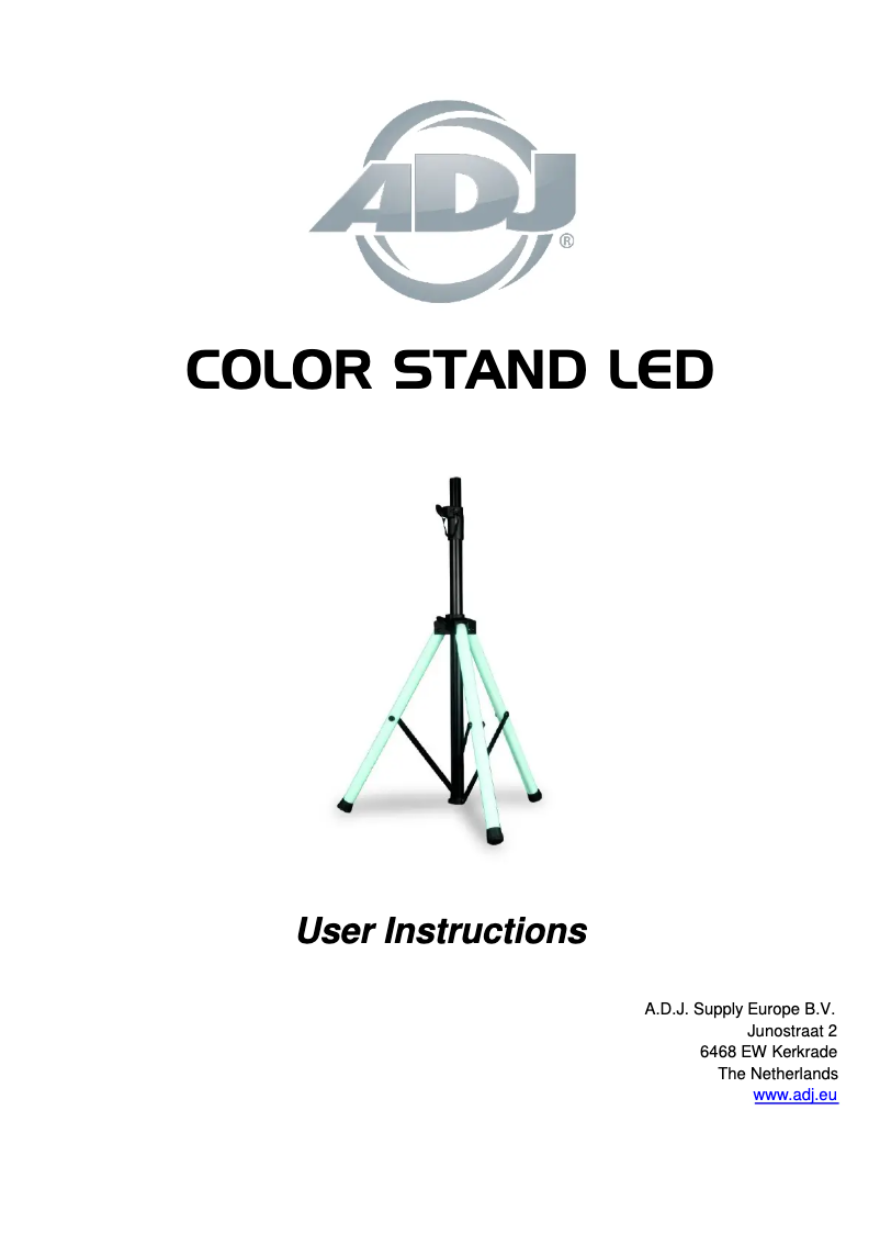 Page 1 de la notice Manuel utilisateur American DJ Color Stand LED