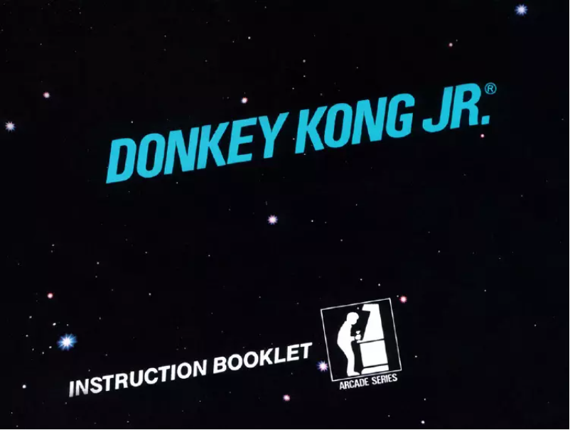 Image de la première page du manuel de l'appareil Donkey Kong Jr. (NES)