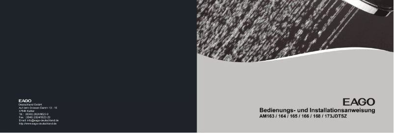 Page n°1 - Manuel utilisateur Eago AM173