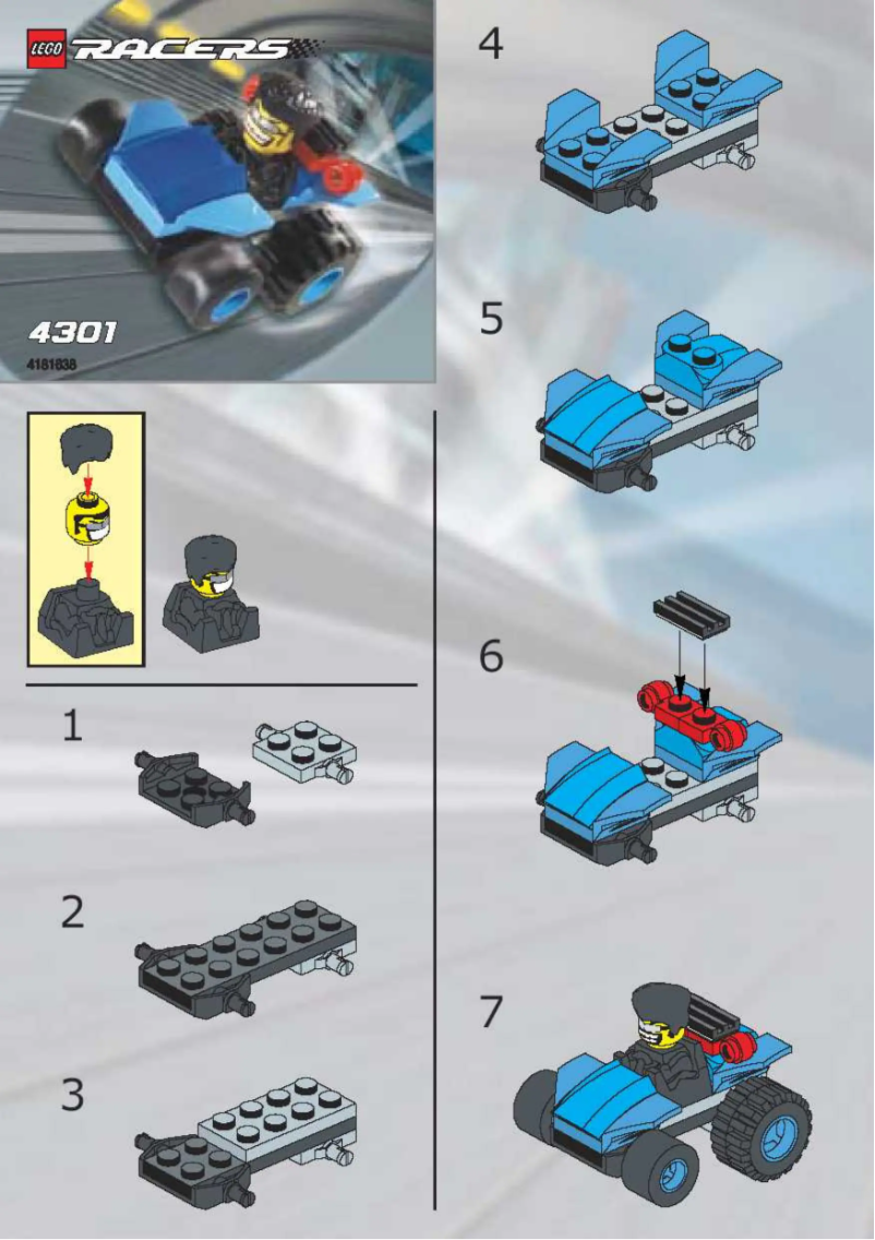 Page 1 de la notice Manuel utilisateur Lego Blue LEGO® Car