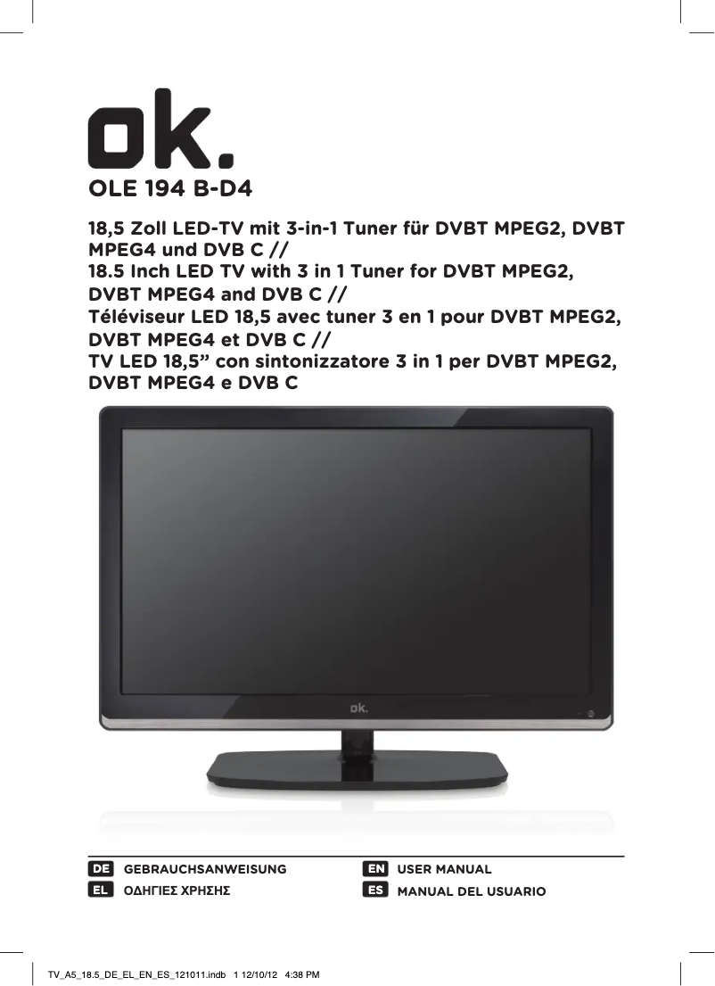 Page 1 de la notice Manuel utilisateur OK OLE 194 B-D4
