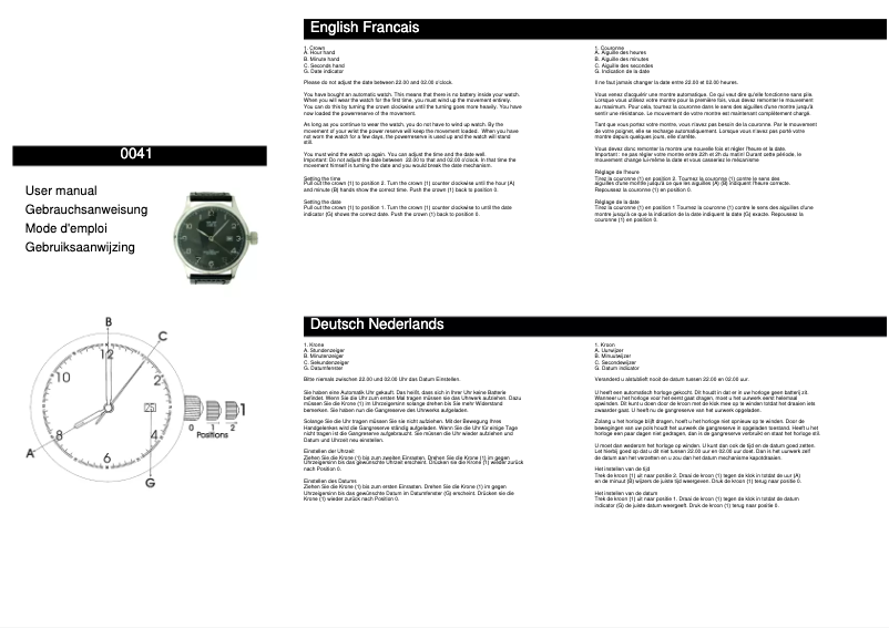 Page 1 de la notice Manuel utilisateur Davis 0041