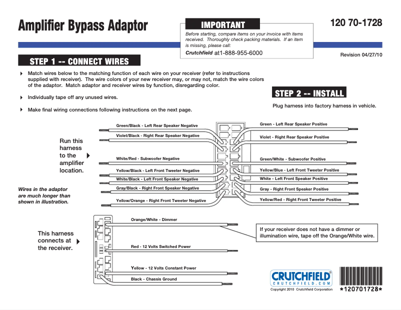 Page n°1 - Manuel utilisateur Metra 70-1728