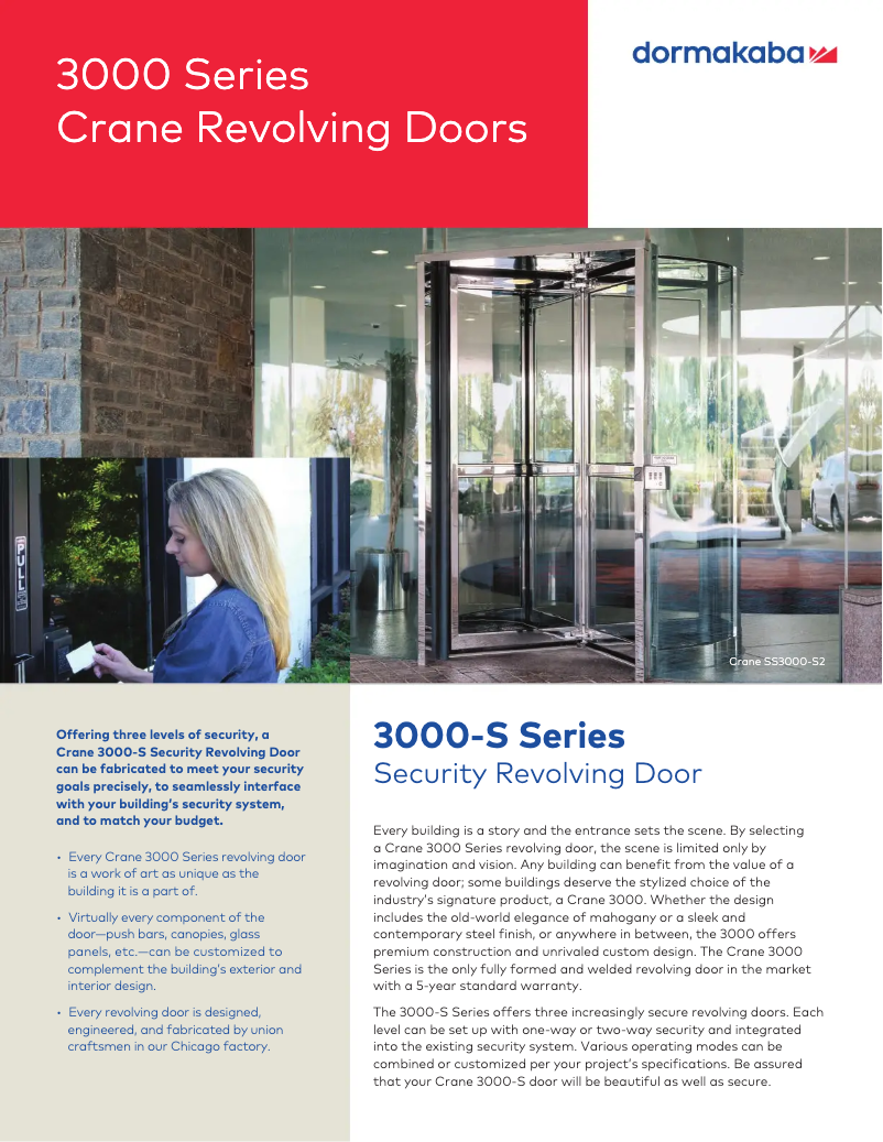 Image de la première page du manuel de l'appareil Crane 3000-S