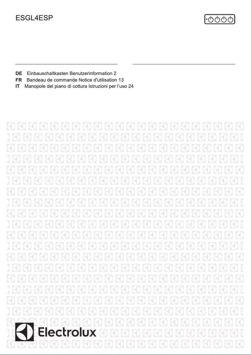 Image de la première page du manuel de l'appareil ESGL4ESP