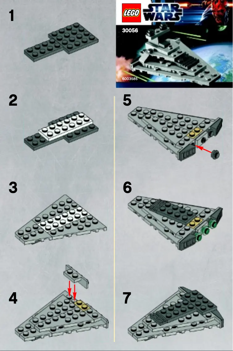 Page 1 de la notice Manuel utilisateur Lego Mini Star Destroyer