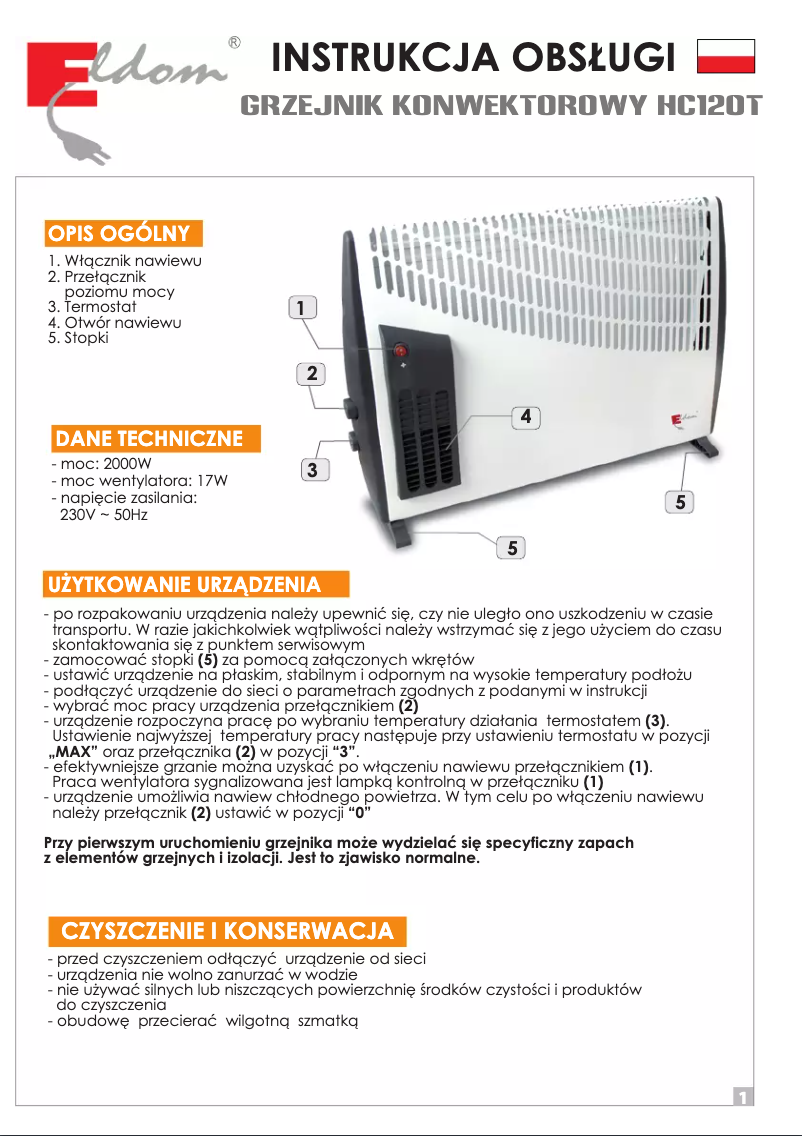 Image de la première page du manuel de l'appareil HC120T