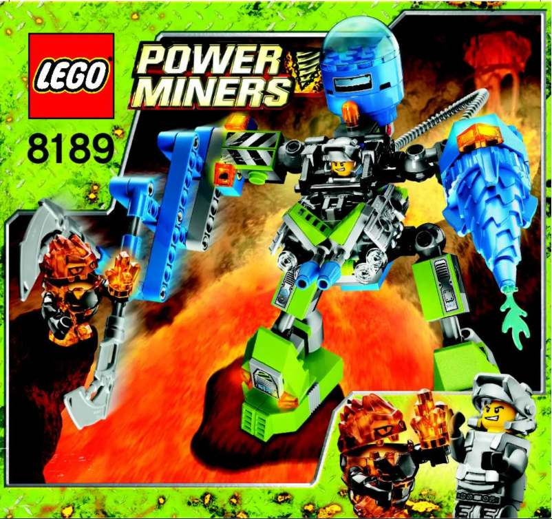 Page 1 de la notice Consignes visuelles Lego Power Miners 8189