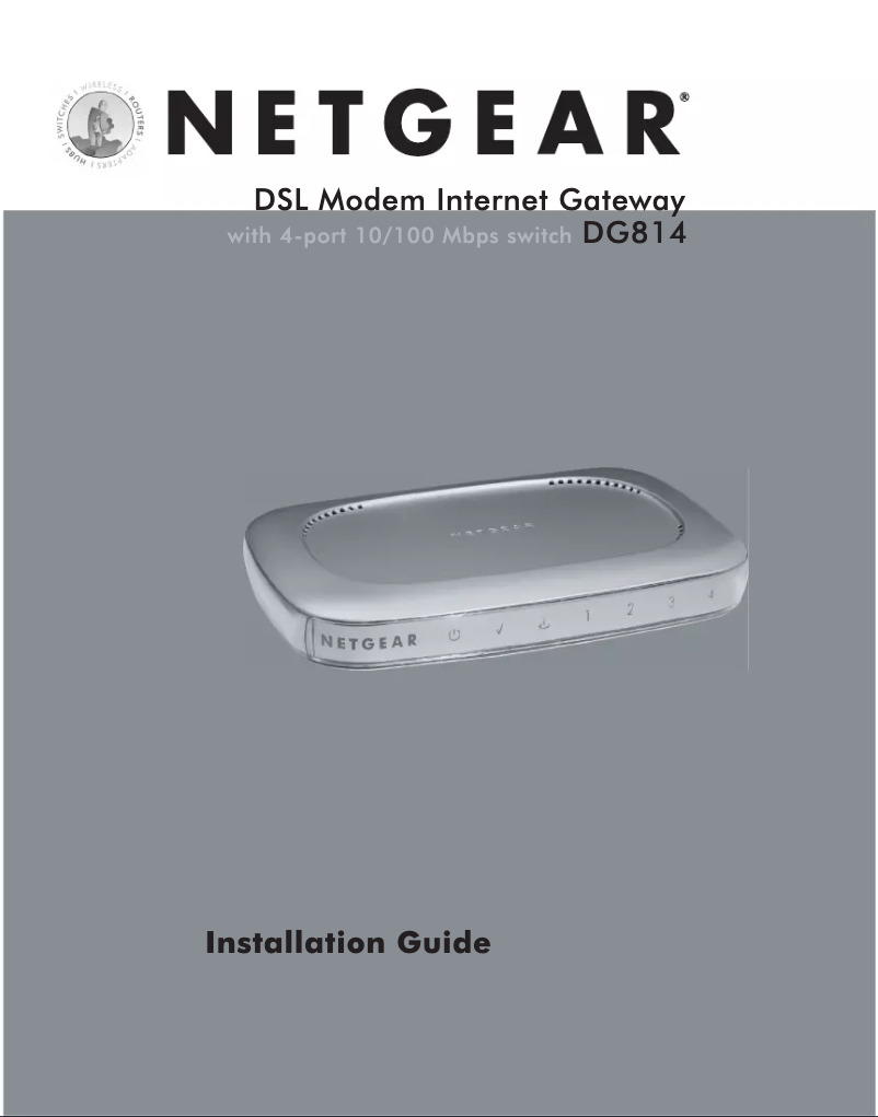 Page 1 de la notice Guide d'installation Netgear DG814