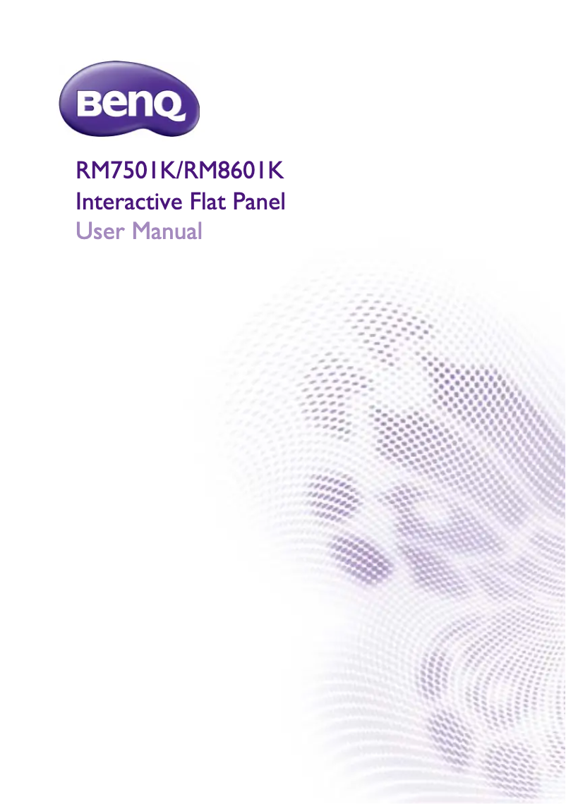 Image de la première page du manuel de l'appareil RM7501K