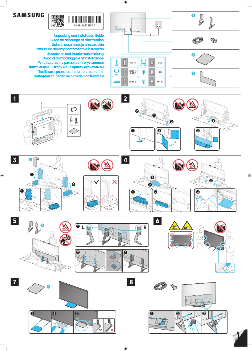 Page 1 de la notice Manuel utilisateur Samsung QA77S90CAK