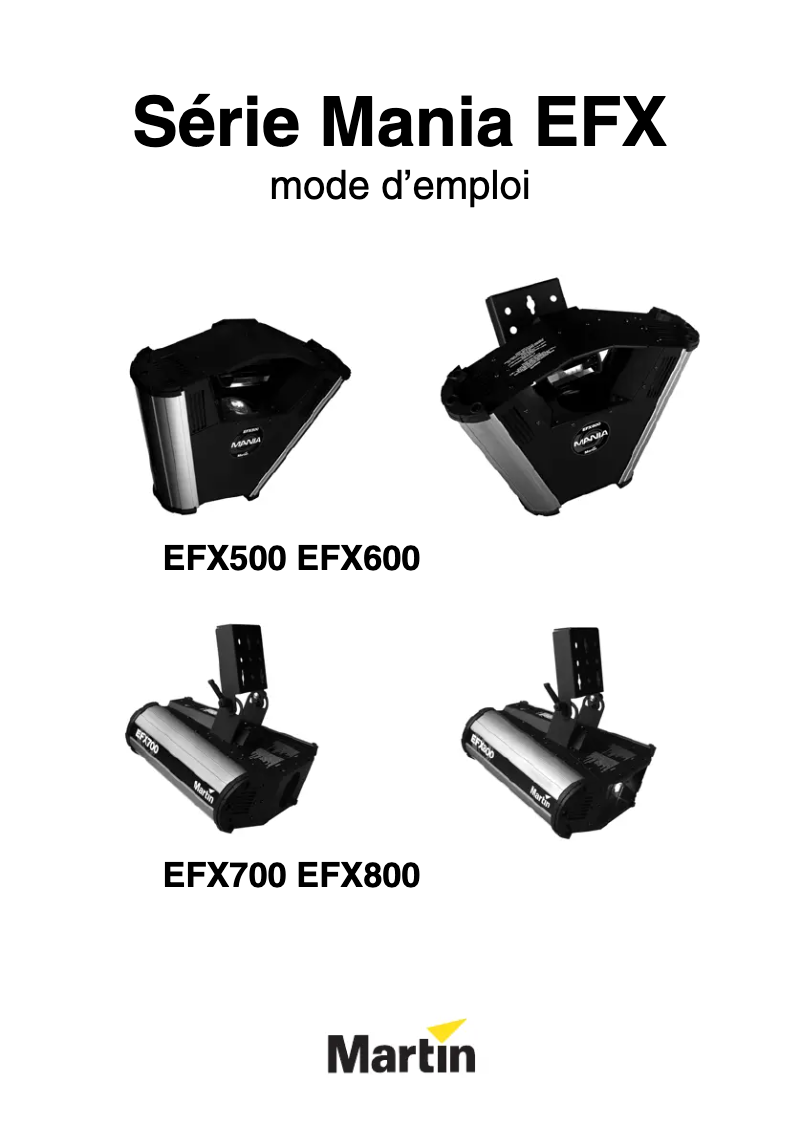 Image de la première page du manuel de l'appareil Mania EFX600