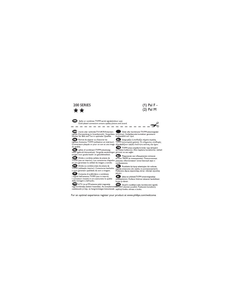 Page 1 de la notice Mode d'emploi Philips SWV4556S