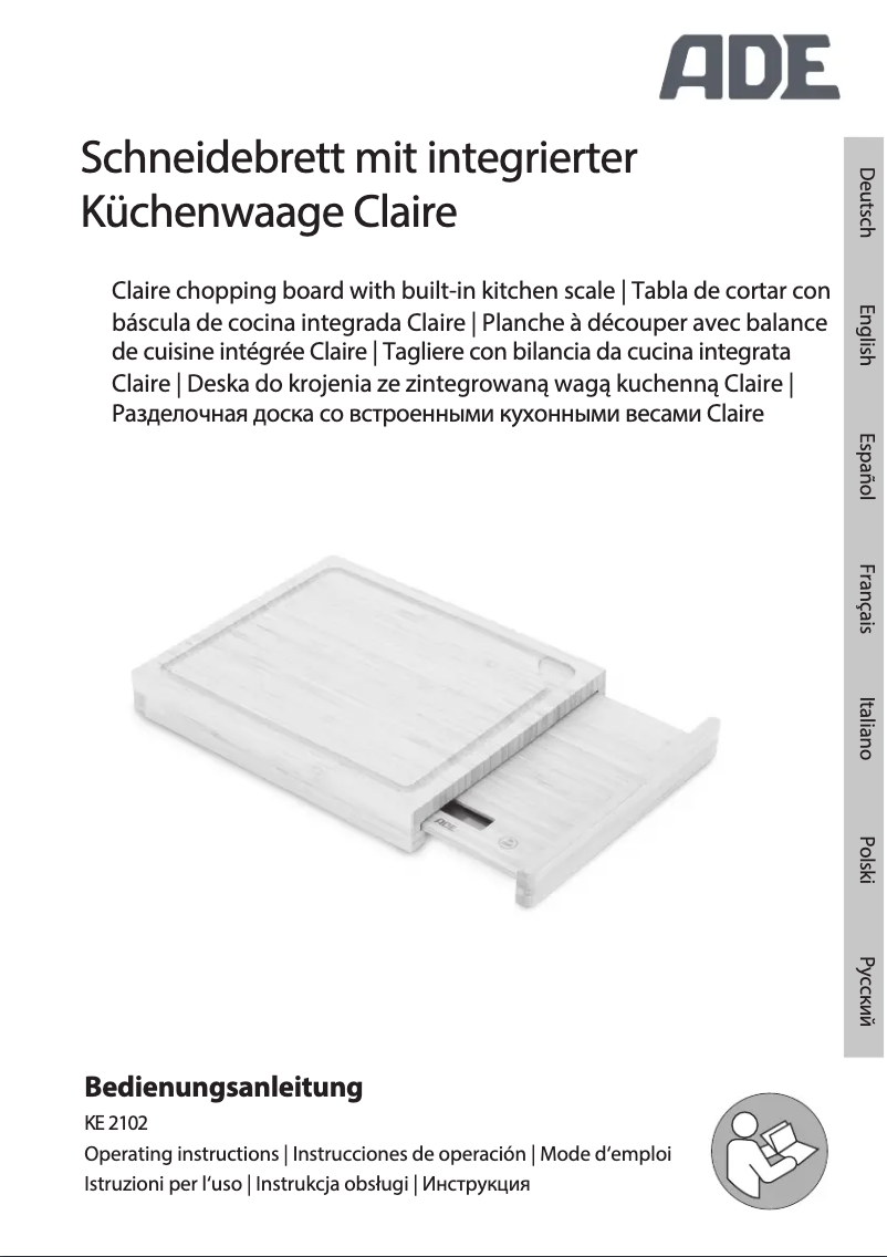 Image de la première page du manuel de l'appareil Claire KE 2102